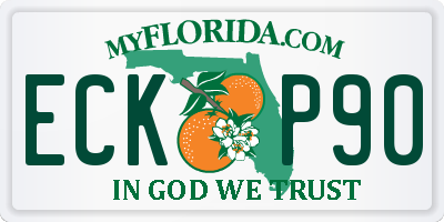 FL license plate ECKP90