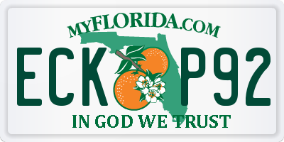 FL license plate ECKP92