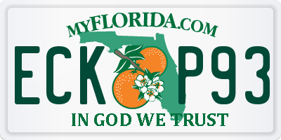 FL license plate ECKP93