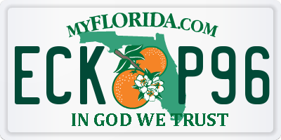 FL license plate ECKP96