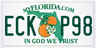 FL license plate ECKP98