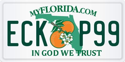FL license plate ECKP99