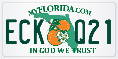 FL license plate ECKQ21