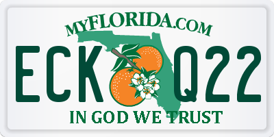 FL license plate ECKQ22