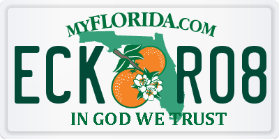 FL license plate ECKR08