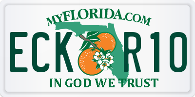 FL license plate ECKR10