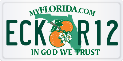 FL license plate ECKR12