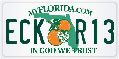 FL license plate ECKR13