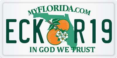 FL license plate ECKR19
