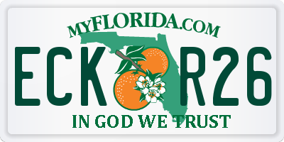 FL license plate ECKR26