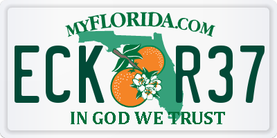 FL license plate ECKR37