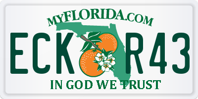 FL license plate ECKR43