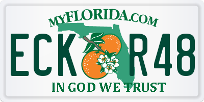 FL license plate ECKR48