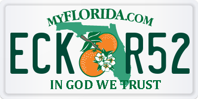 FL license plate ECKR52