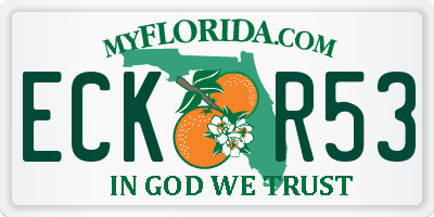 FL license plate ECKR53