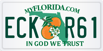 FL license plate ECKR61