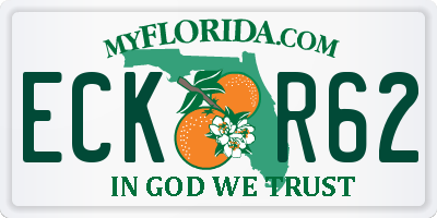 FL license plate ECKR62
