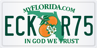 FL license plate ECKR75