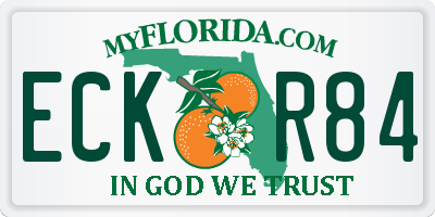 FL license plate ECKR84
