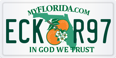 FL license plate ECKR97