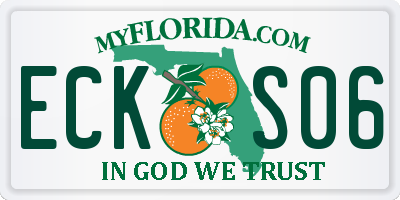 FL license plate ECKS06