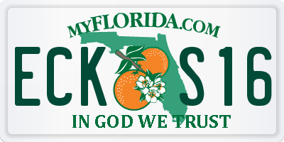 FL license plate ECKS16