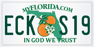 FL license plate ECKS19
