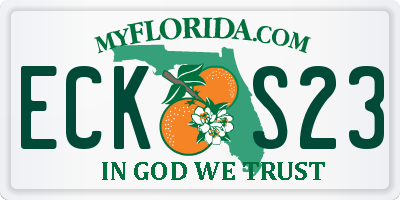 FL license plate ECKS23