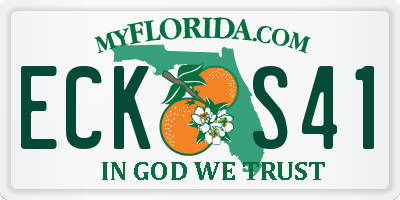 FL license plate ECKS41