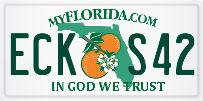 FL license plate ECKS42