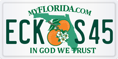 FL license plate ECKS45