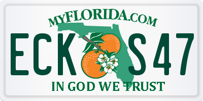 FL license plate ECKS47