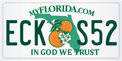 FL license plate ECKS52