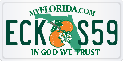 FL license plate ECKS59