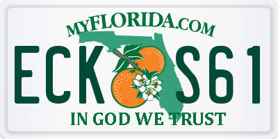 FL license plate ECKS61