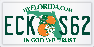 FL license plate ECKS62