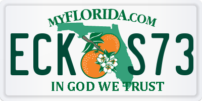 FL license plate ECKS73