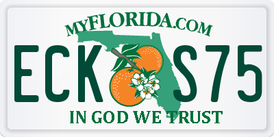 FL license plate ECKS75