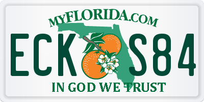 FL license plate ECKS84