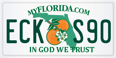 FL license plate ECKS90