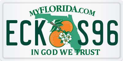 FL license plate ECKS96