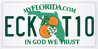 FL license plate ECKT10