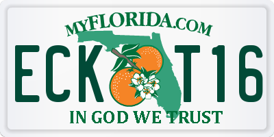 FL license plate ECKT16
