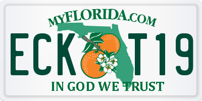 FL license plate ECKT19