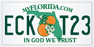 FL license plate ECKT23