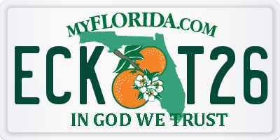 FL license plate ECKT26