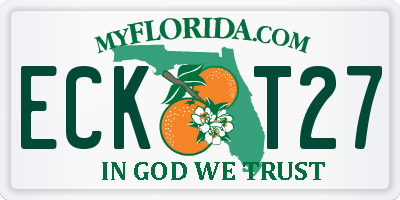 FL license plate ECKT27