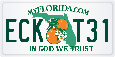 FL license plate ECKT31