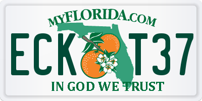 FL license plate ECKT37