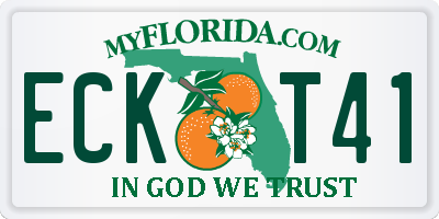FL license plate ECKT41